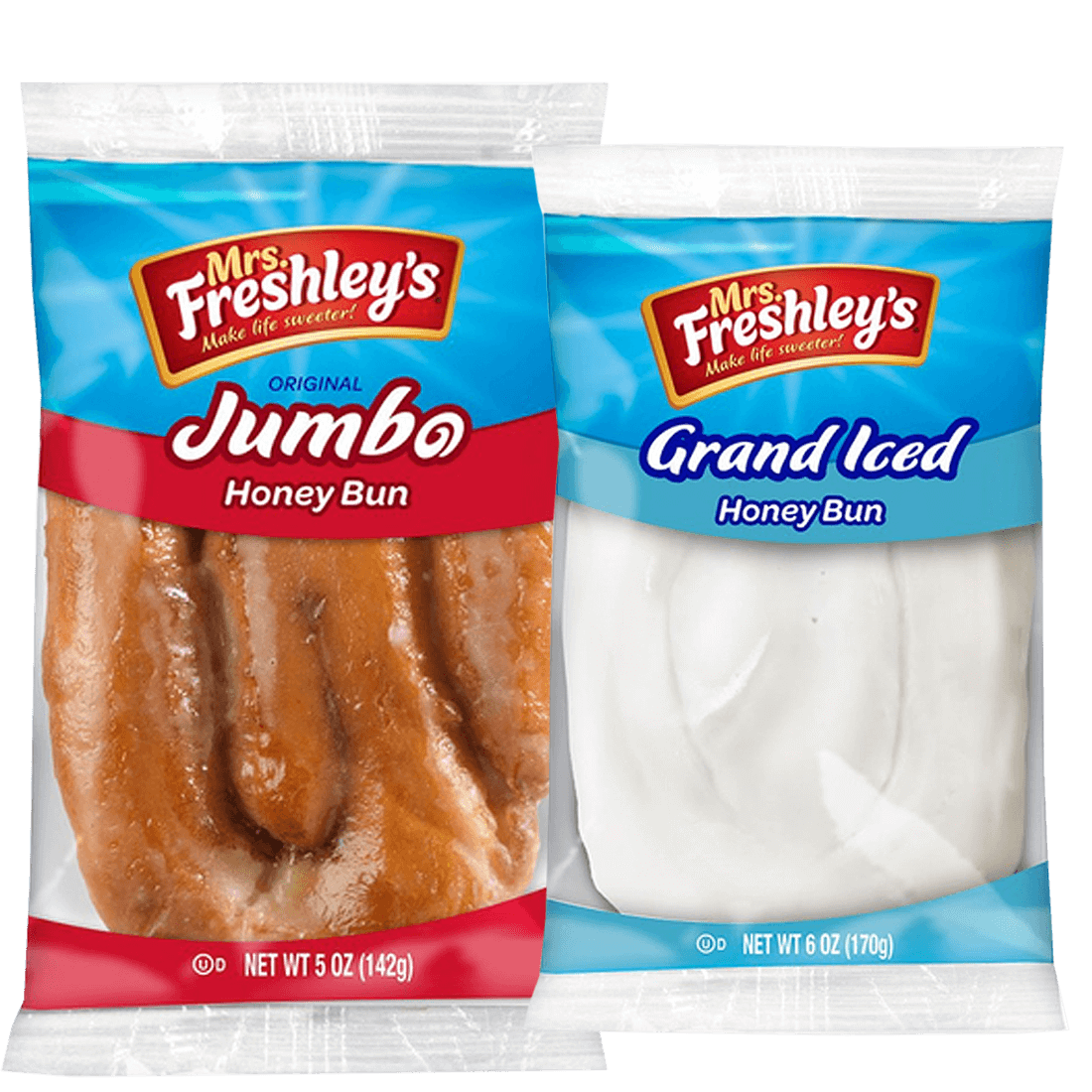 Mrs Freshleys Amerikaanse Snoep Original Jumbo Honey Bun GLazed Buns met Grand iced TRANS