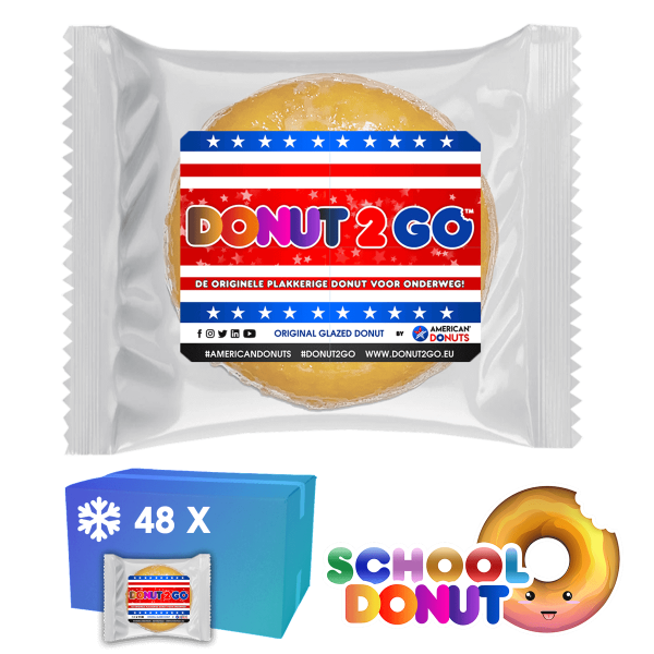 Single Donut Donut2Go American Donuts voor instellingen onderwijs en scholen