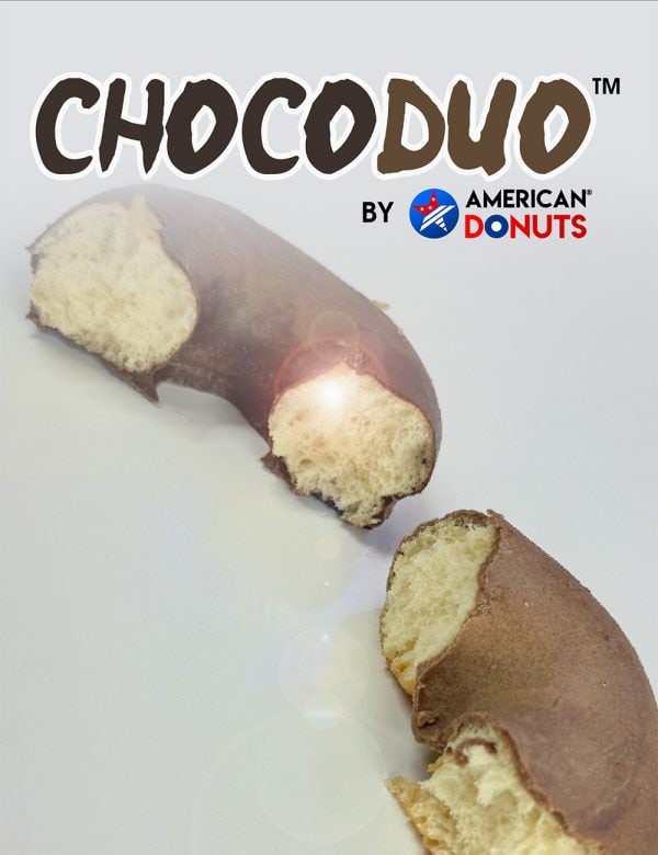 ChocoDuo Chocolate Donuts Melkchocolade en Pure chocolade Cocoa pure dark chocolate doughnuts