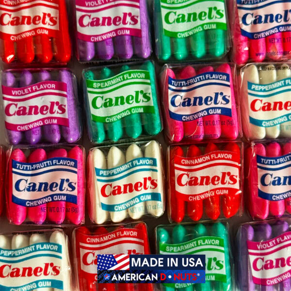 Canels Chewing Gum Assorted Violet Flavor Spearmint Tutti Frutti Peppermint Cinnamon